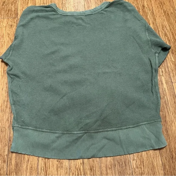Aerie Sage Long Sleeve Waffle Knit Top - Picture 2 of 4